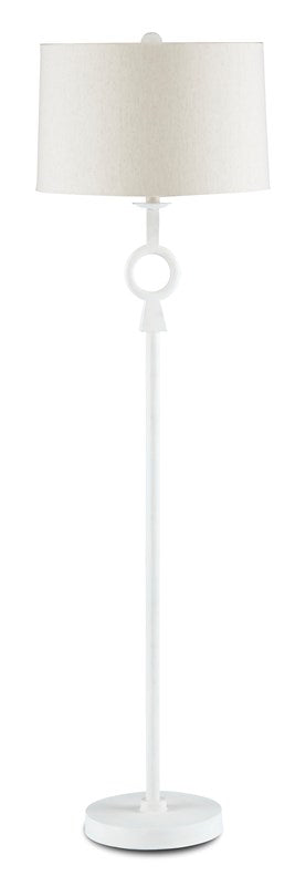 Currey and Company - Germaine White Floor Lamp