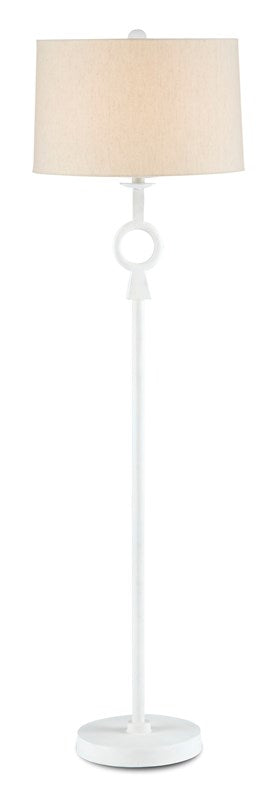 Currey and Company - Germaine White Floor Lamp