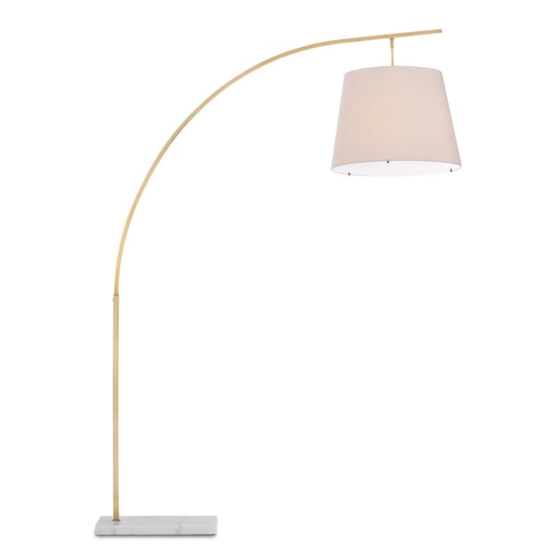 Currey And Company Cloister Brass Large Floor Lamp