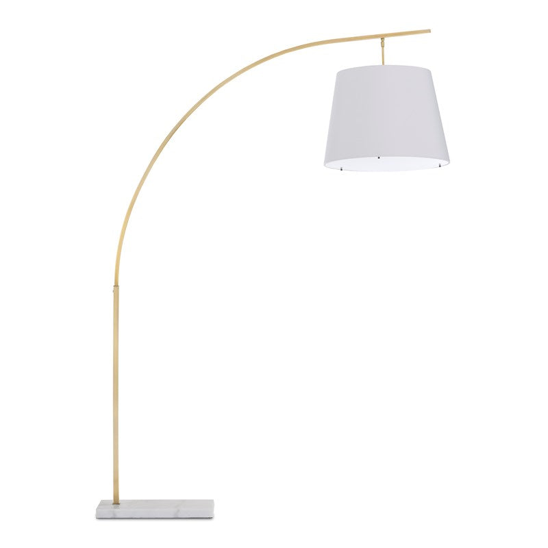 Currey And Company Cloister Brass Large Floor Lamp