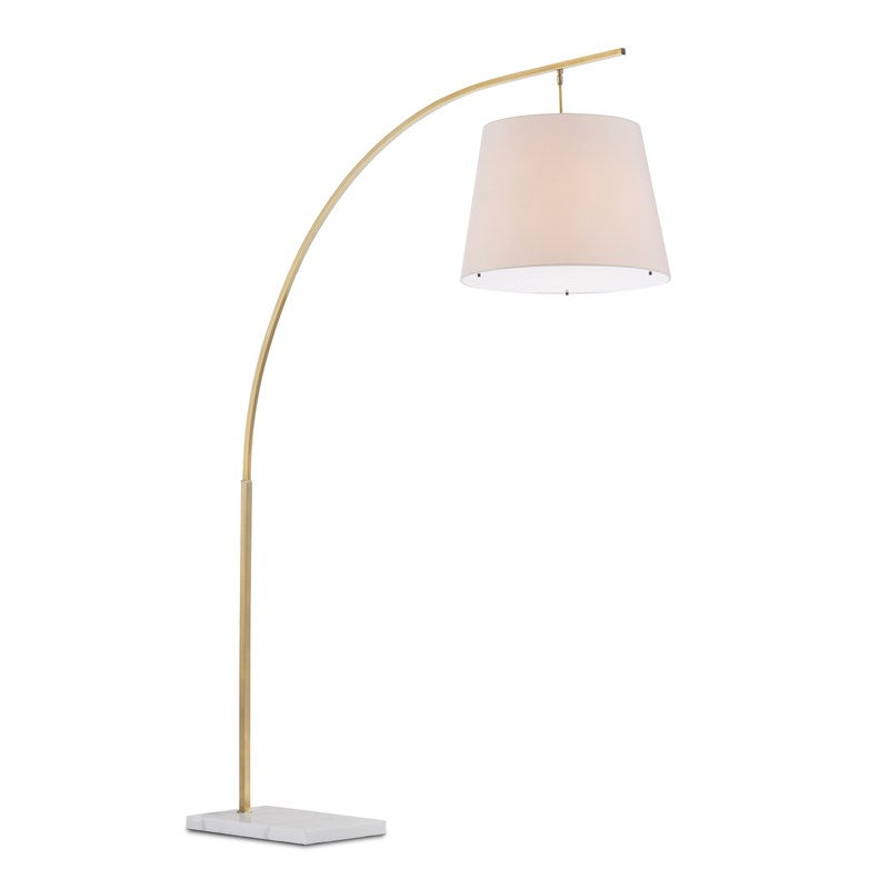 Currey And Company Cloister Brass Large Floor Lamp