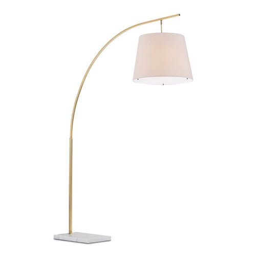 Currey And Company Cloister Brass Large Floor Lamp