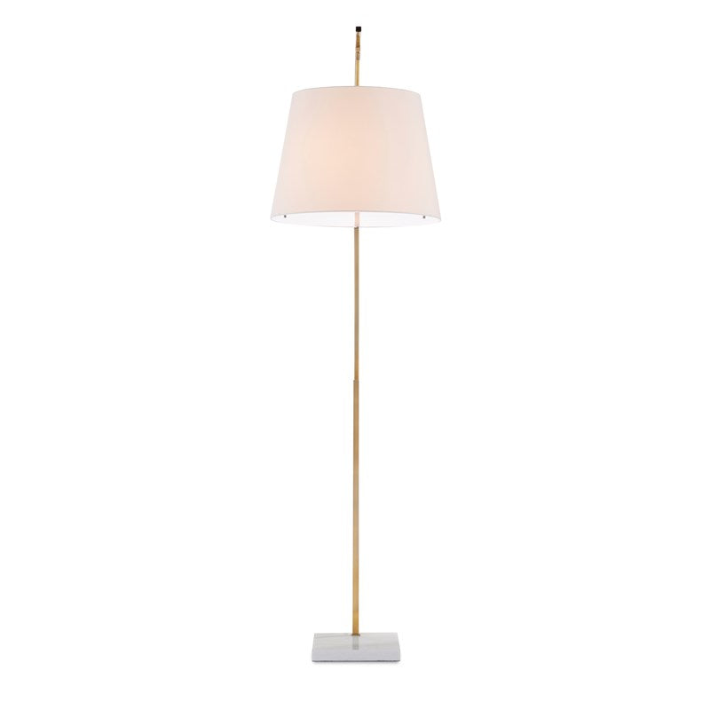 Currey And Company Cloister Brass Large Floor Lamp