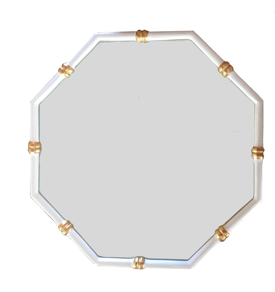 Dana Gibson Octagon Bamboo Mirror