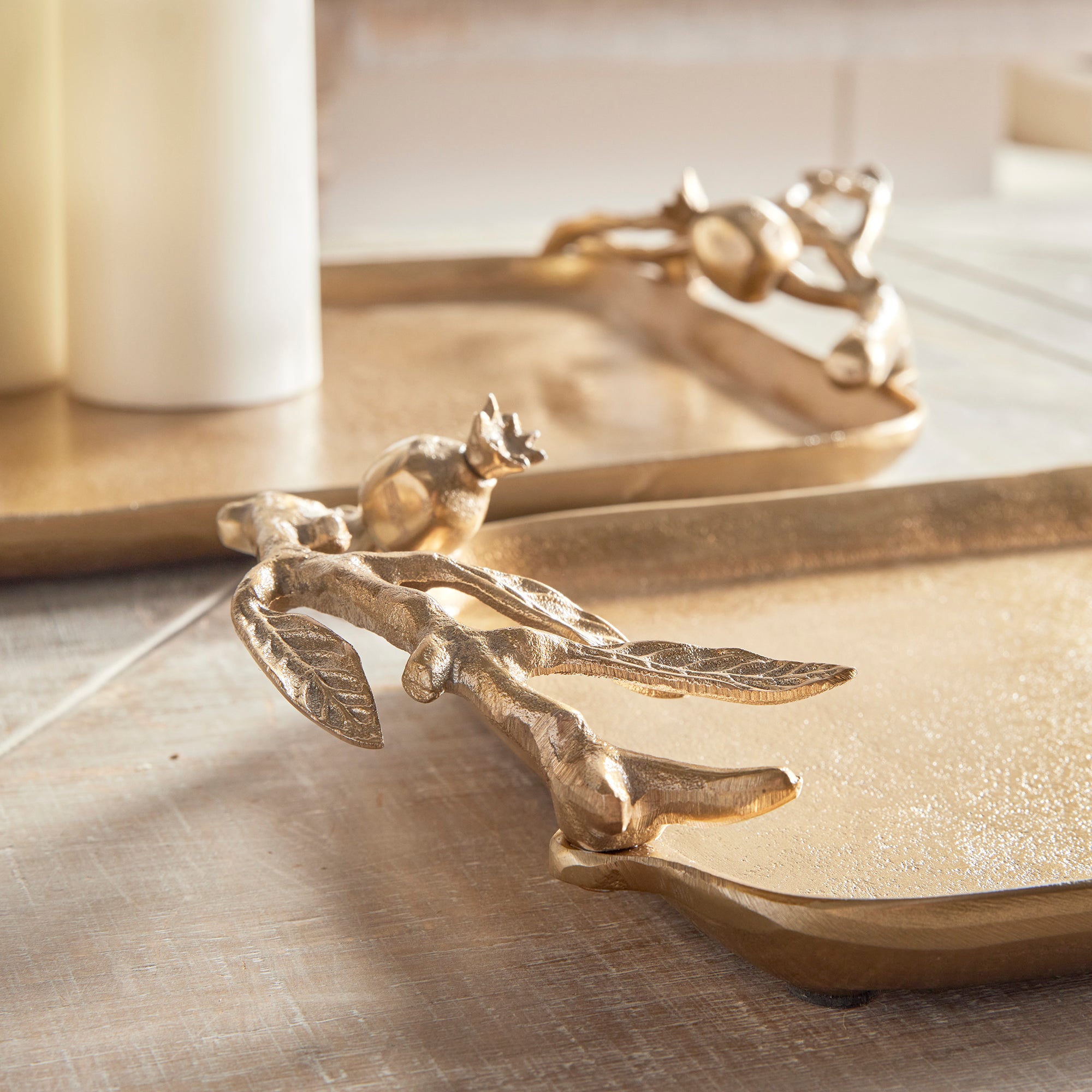 Napa Home And Garden Pomegranate Branch Decorative Trays, Set Of 2