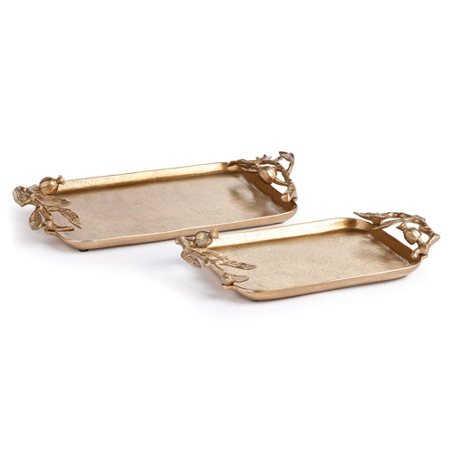 Napa Home And Garden Pomegranate Branch Decorative Trays, Set Of 2