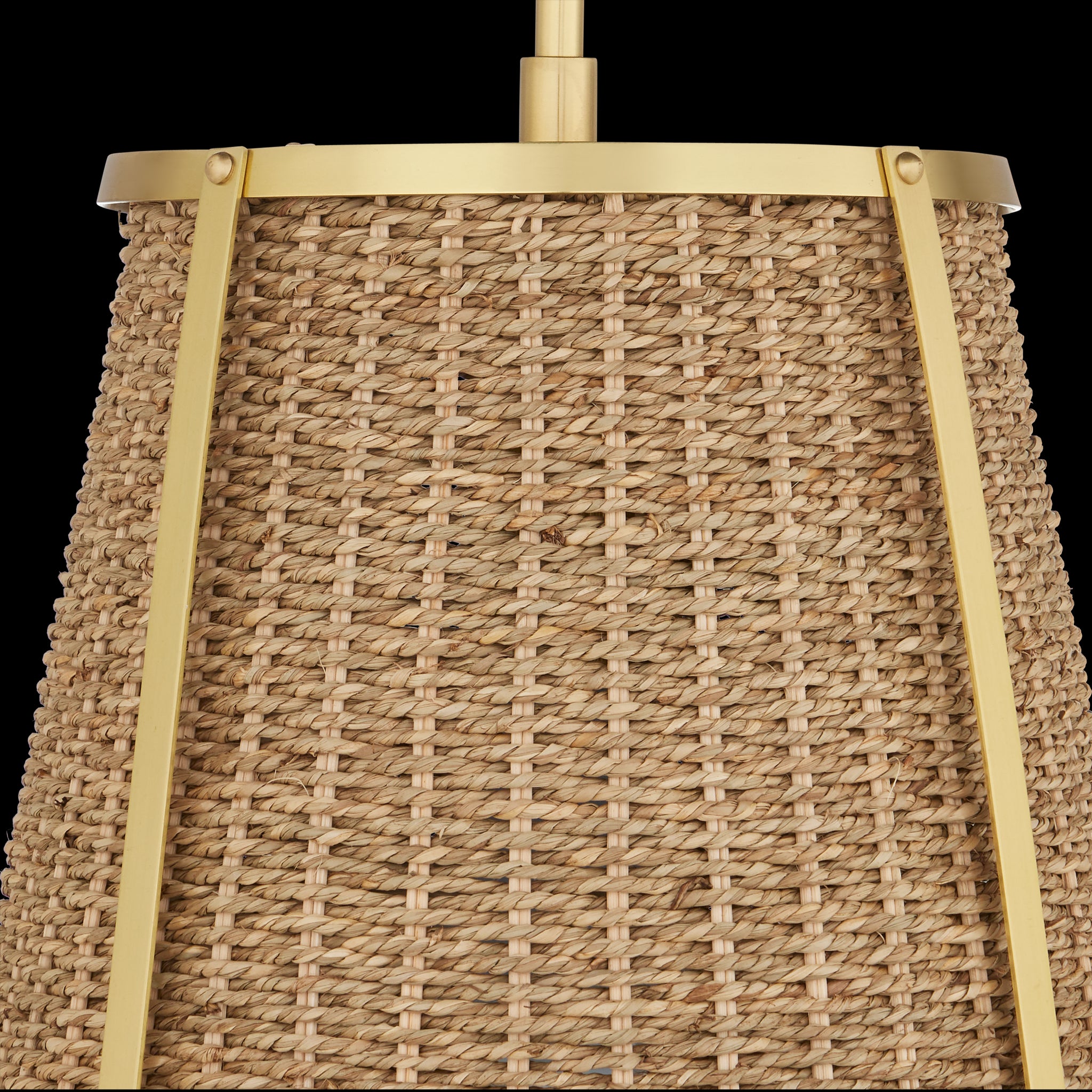 Currey & Company Deauville 14" Seagrass 1 Light Pendant