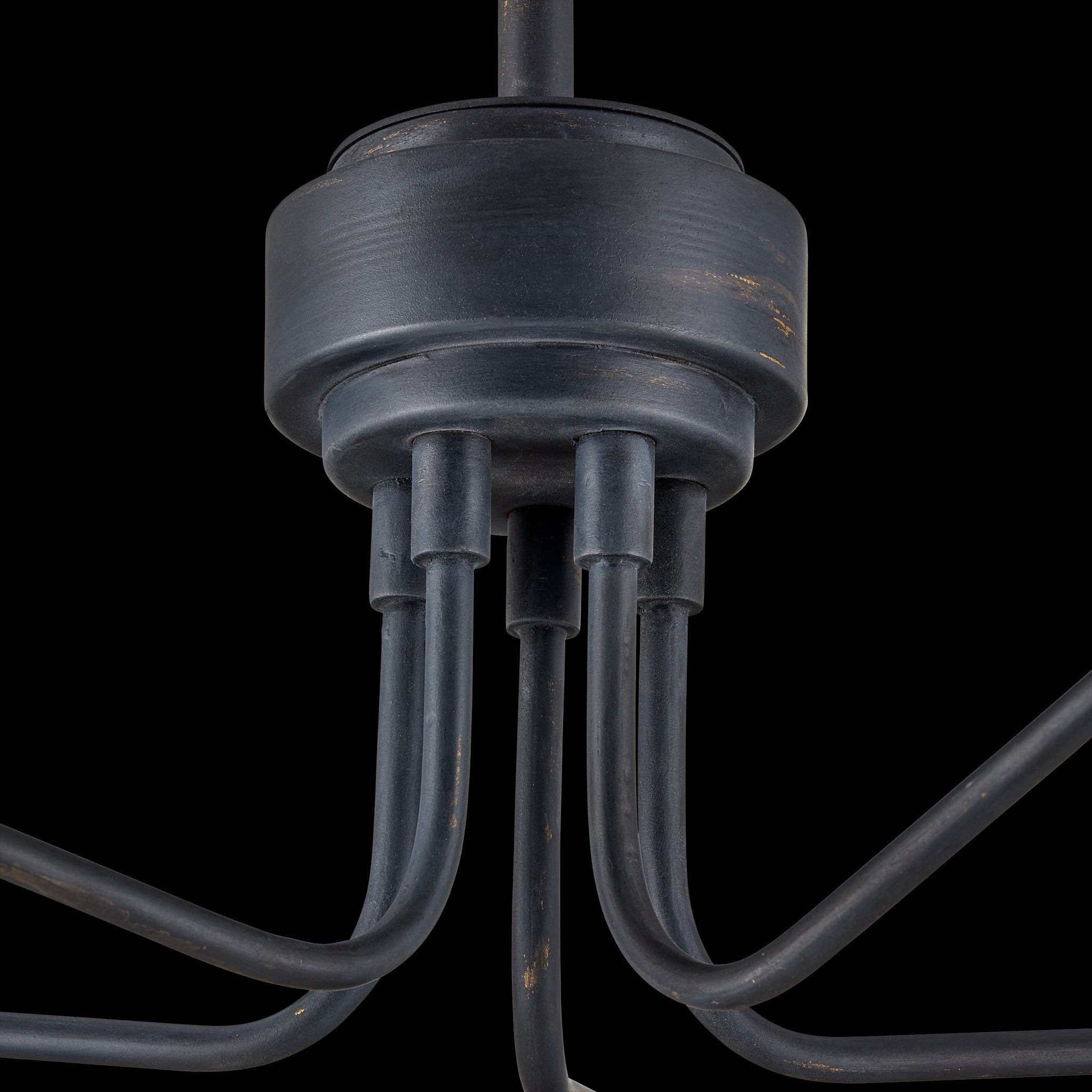 Currey & Company Serpa 81" Black 5 Light Chandelier