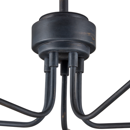 Currey & Company Serpa 81" Black 5 Light Chandelier