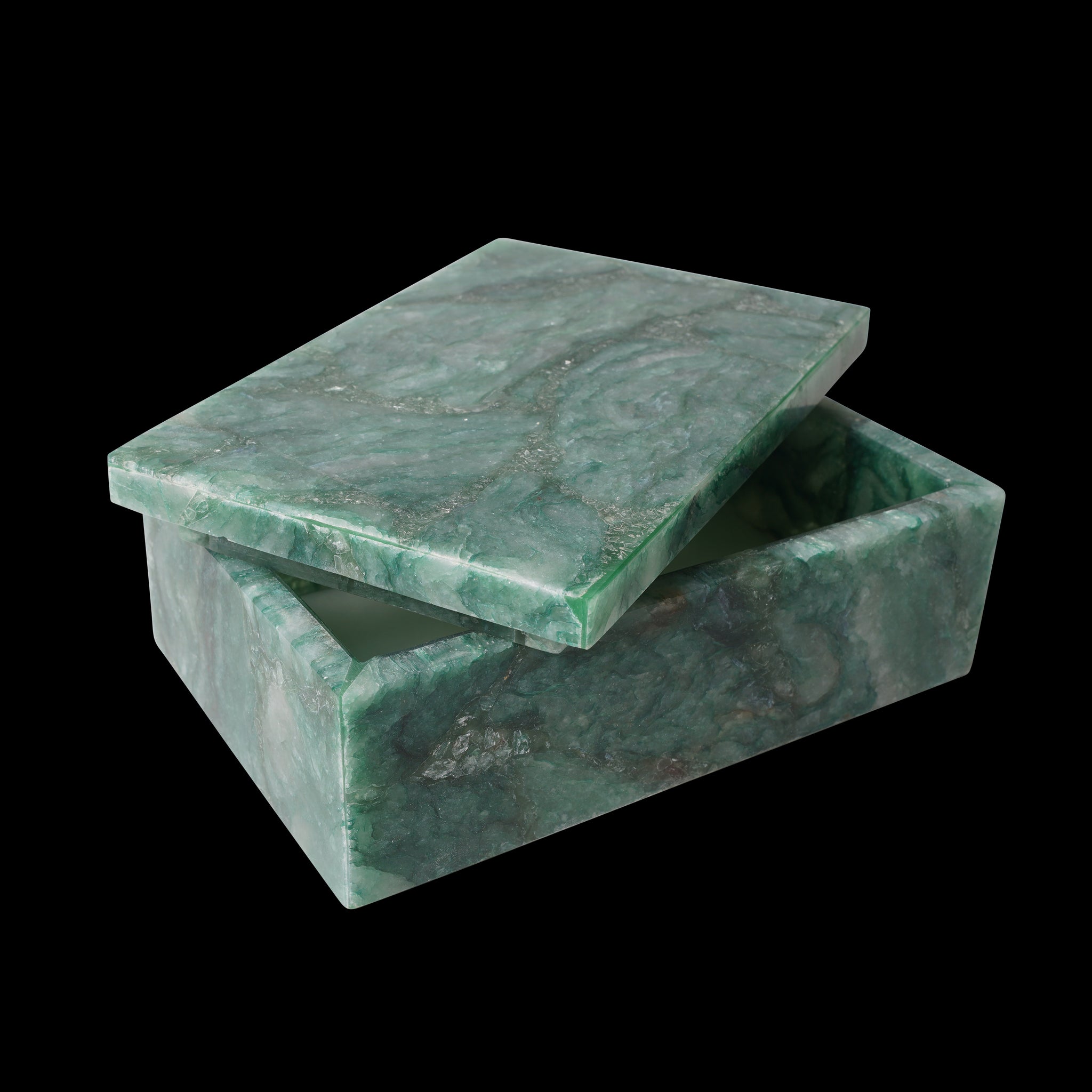 Currey & Company 7" Green Aventurine Box