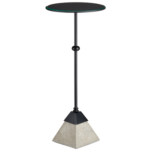 Currey & Company 24.25" Parna Concrete Accent Table