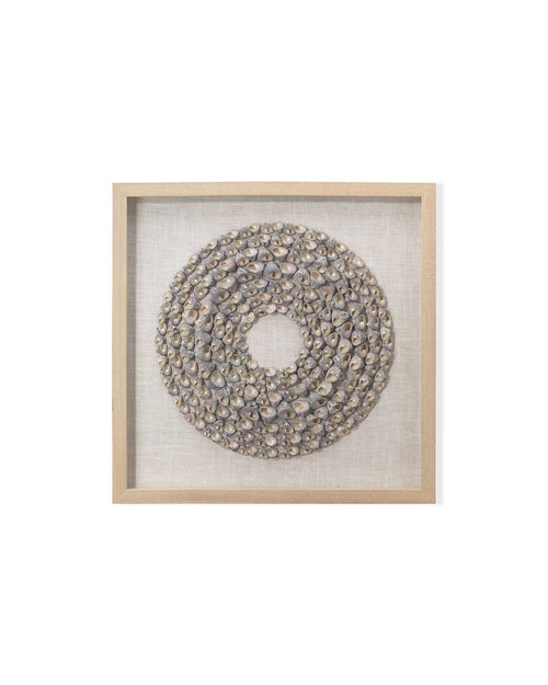 Jamie Young Bora Bora Framed Wall Art In Taupe Snail Shell