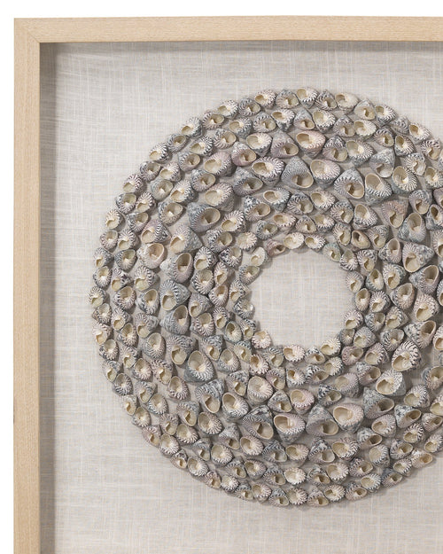 Jamie Young Bora Bora Framed Wall Art In Taupe Snail Shell