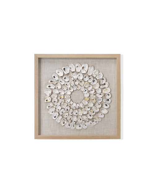 Jamie Young Maldives Framed Wall Art In White Abalone Shells