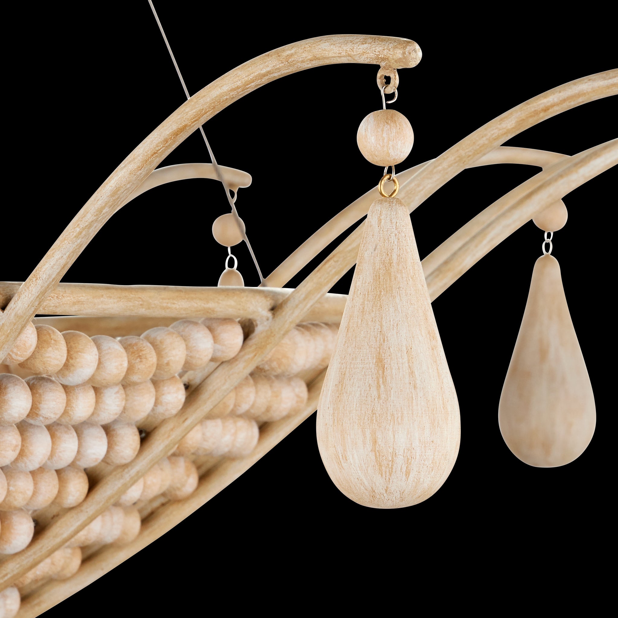 Currey & Company Korg 42.25"Beaded 5 Light Chandelier