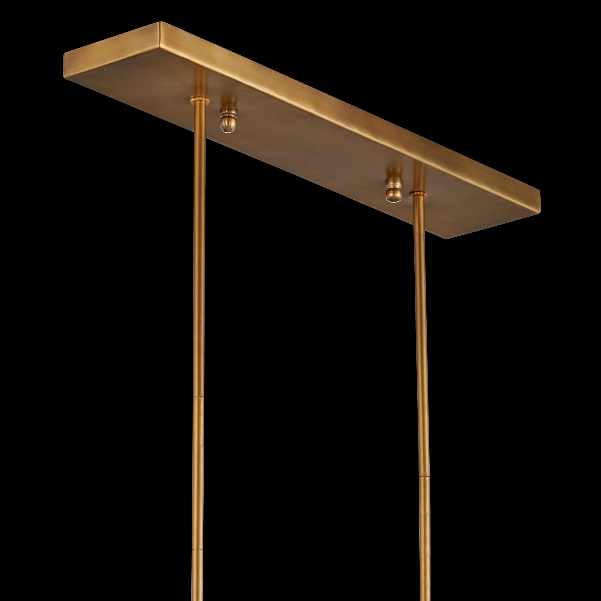 Currey & Company Countervail 39.5" Cast Glass 6 Light Rectangular Chandelier