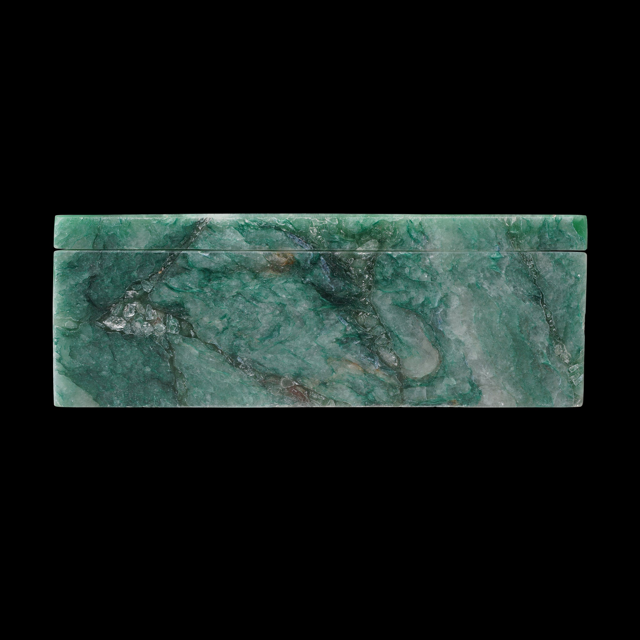 Currey & Company 7" Green Aventurine Box