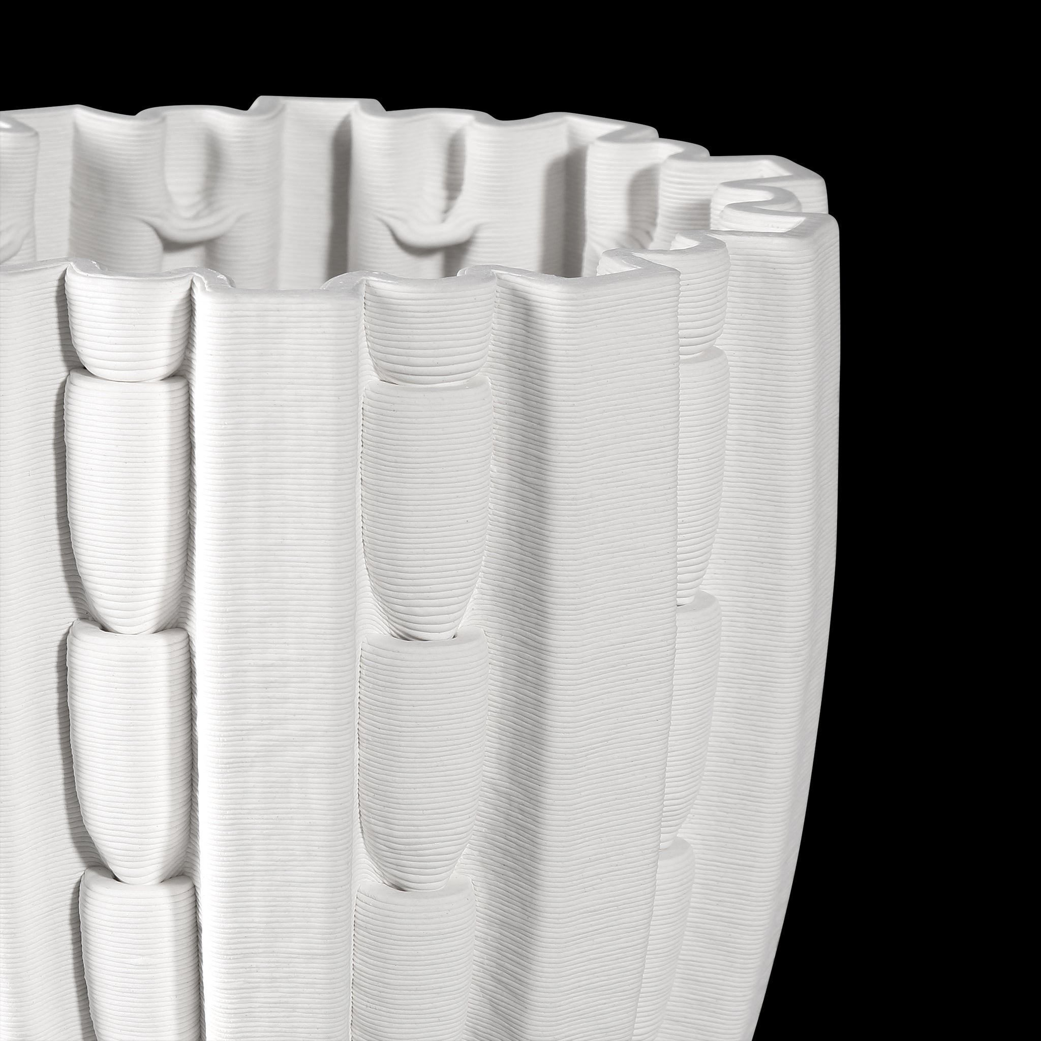 Currey & Company 10.5" Fluted Medium Vase