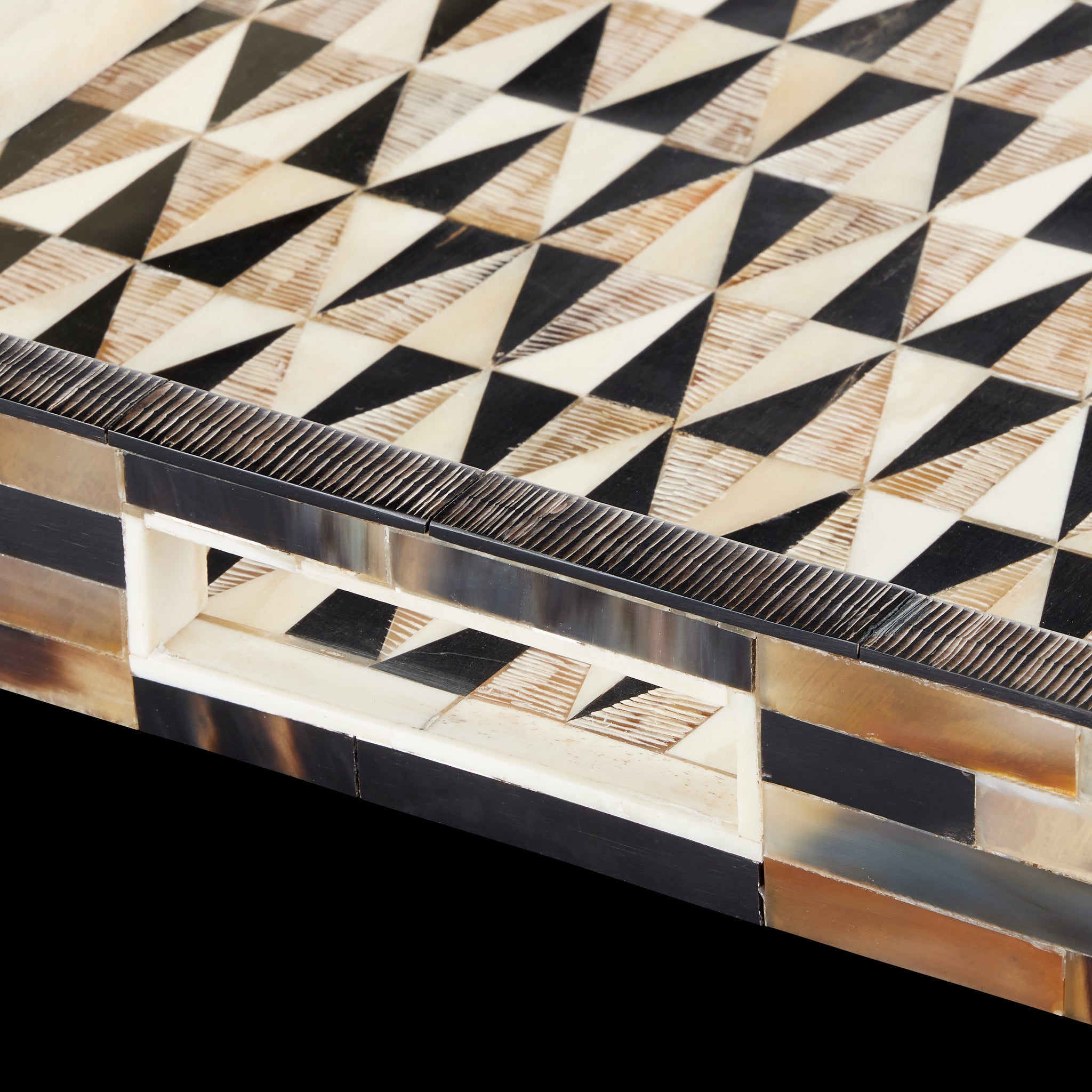 Currey & Company 20" Aldo Horn And Bone Tray