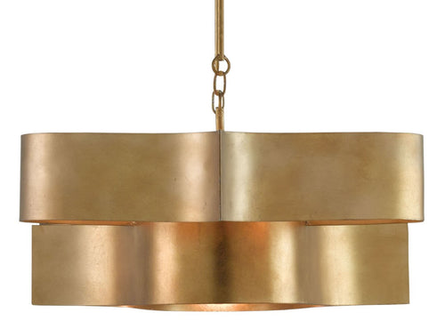 Currey and Company - Grand Lotus Gold Oval Chandelier
