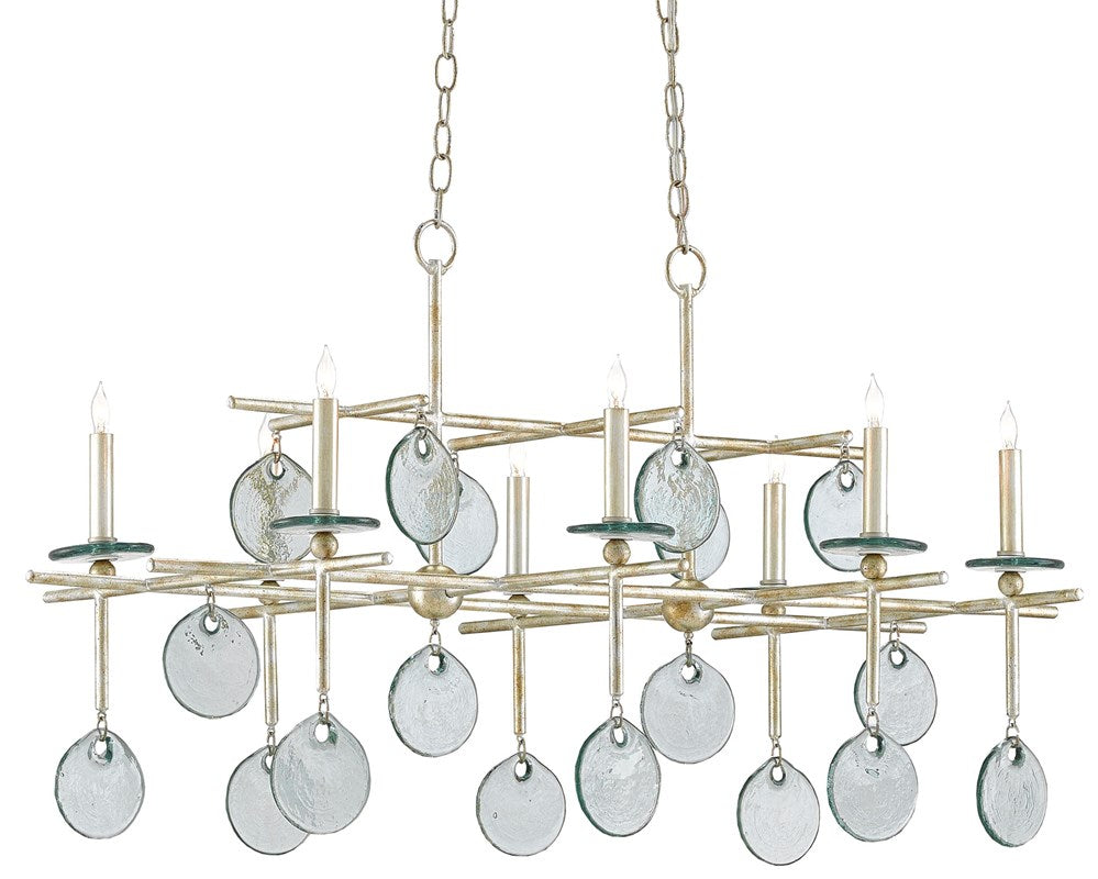 Currey and Company - Sethos Silver Rectangular Chandelier