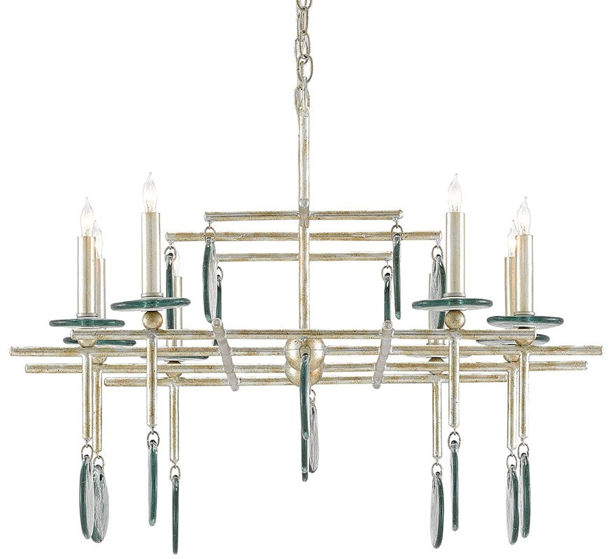 Currey and Company - Sethos Silver Rectangular Chandelier