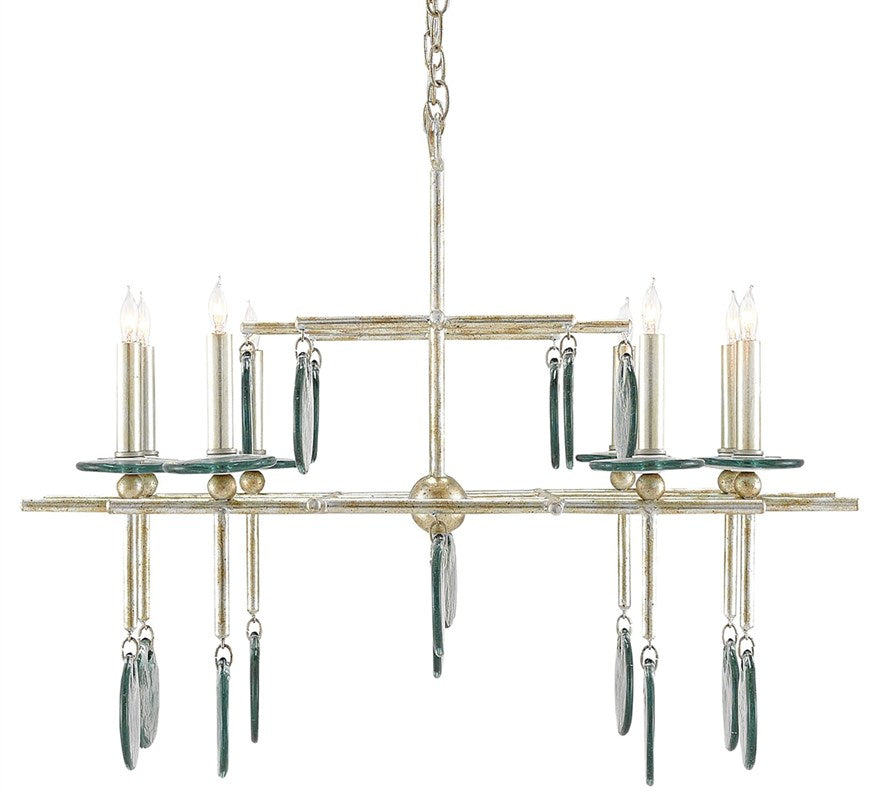 Currey and Company - Sethos Silver Rectangular Chandelier