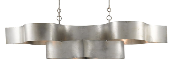 Currey and Company - Grand Lotus Silver Oval Chandelier