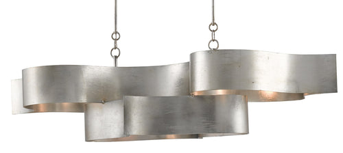 Currey and Company - Grand Lotus Silver Oval Chandelier