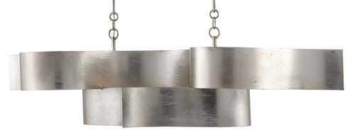 Currey and Company - Grand Lotus Silver Oval Chandelier