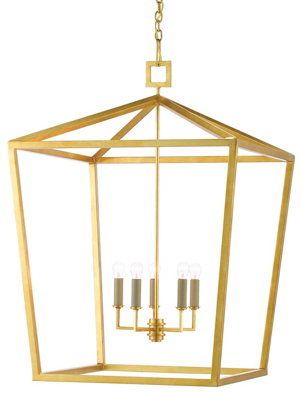 Currey and Company - Denison Gold Grande Lantern