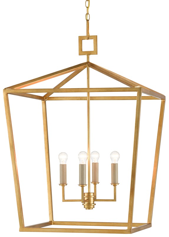 Currey and Company - Denison Gold Large Lantern