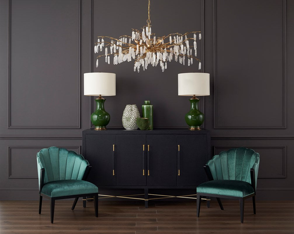 Currey and Company - Forest Dawn Silver Chandelier