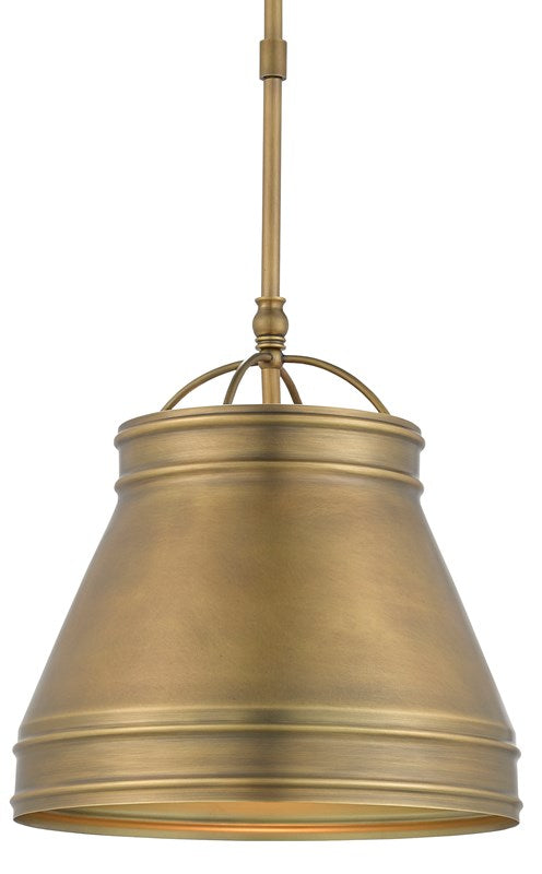 Currey and Company Lumley Pendant, Brass