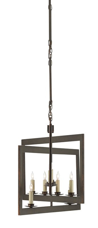 Currey and Company - Middleton Bronze Rectangular Chandelier