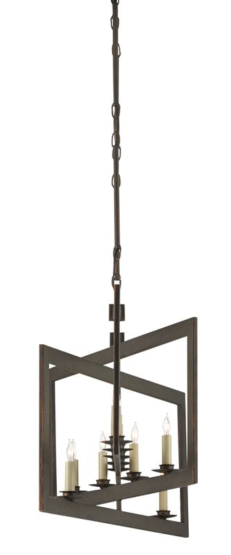 Currey and Company - Middleton Bronze Rectangular Chandelier