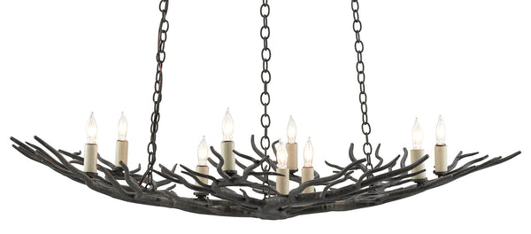 Currey and Company - Rainforest Bronze Small Chandelier
