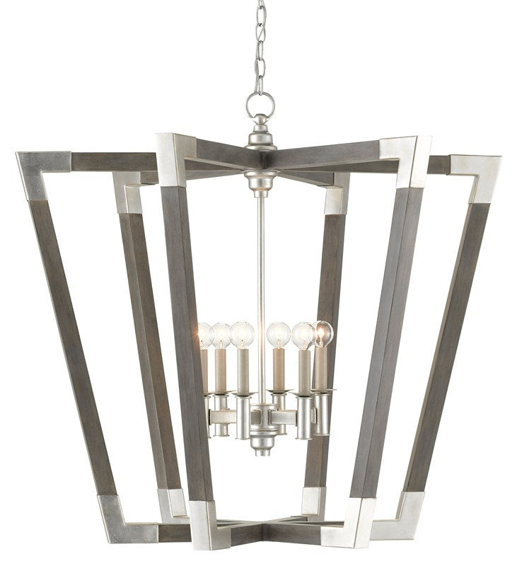 Currey and Company - Bastian Large Gray Lantern