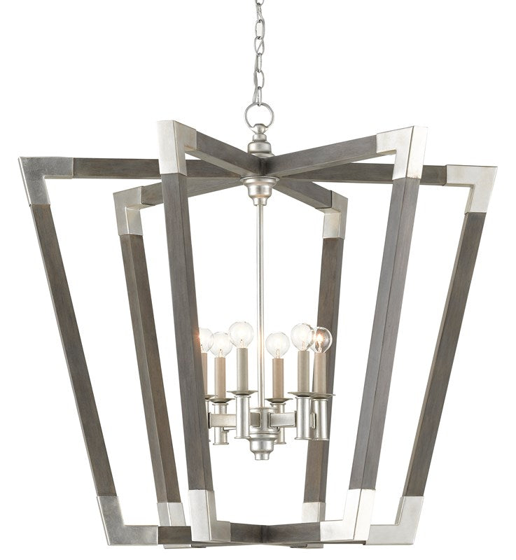 Currey and Company - Bastian Large Gray Lantern