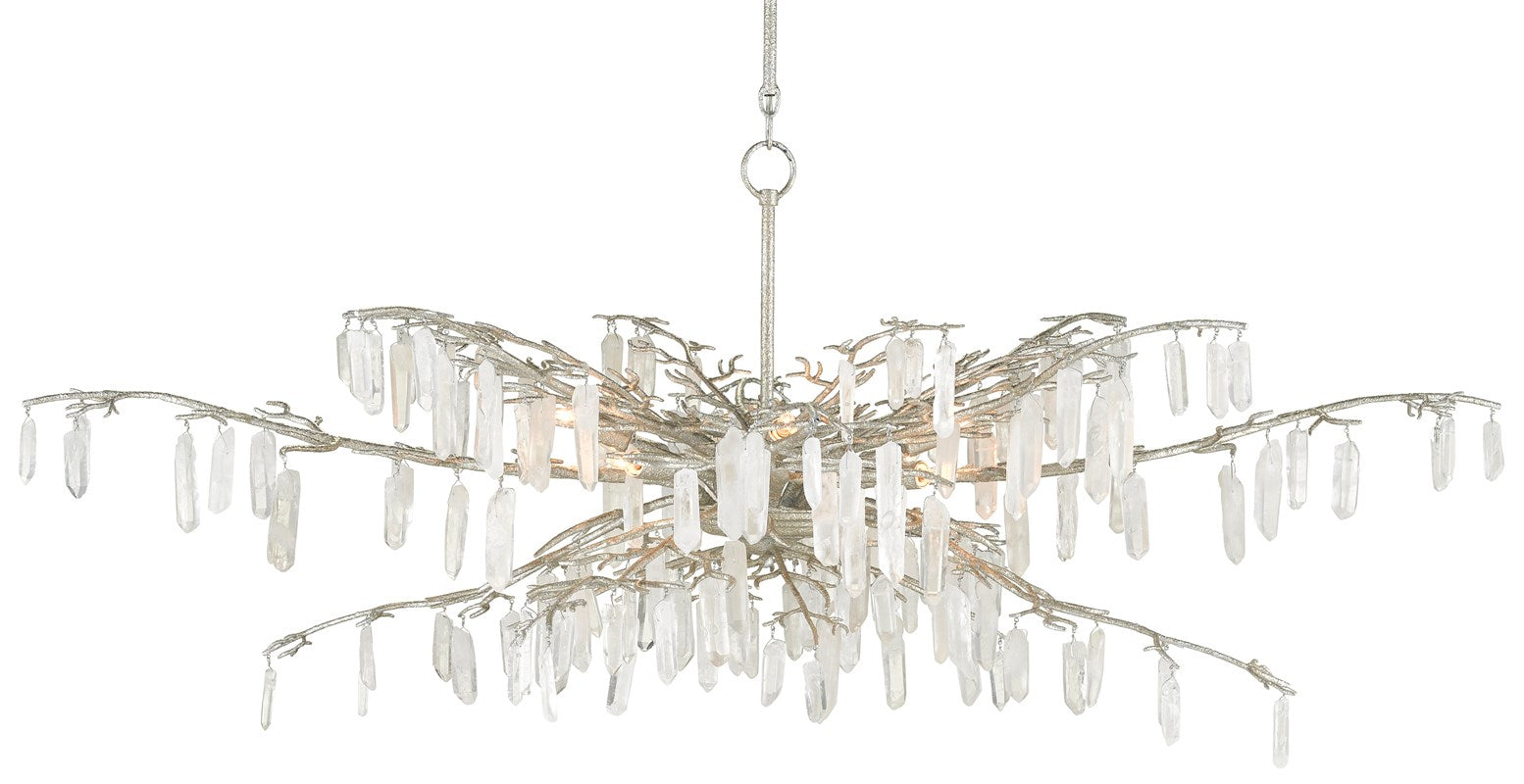 Currey and Company - Forest Dawn Silver Chandelier