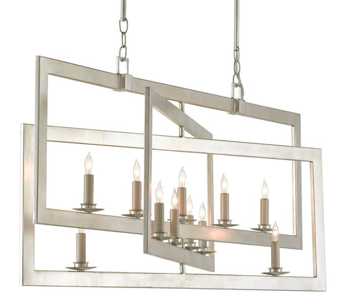 Currey and Company - Middleton Rectangular Silver Chandelier