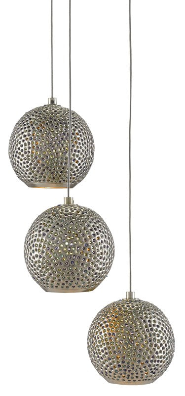 Currey & Company Giro 3 Light Multi Drop Pendant