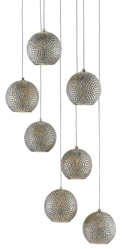 Currey and Company - Giro 7-Light Multi-Drop Pendant