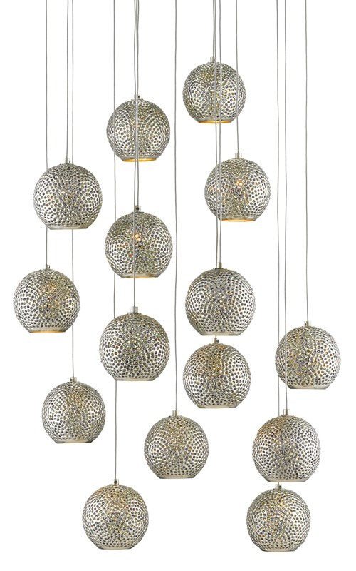 Currey and Company - Giro Round 15-Light Multi-Drop Pendant