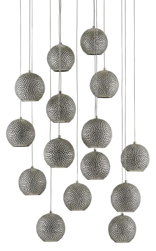 Currey and Company - Giro Round 15-Light Multi-Drop Pendant