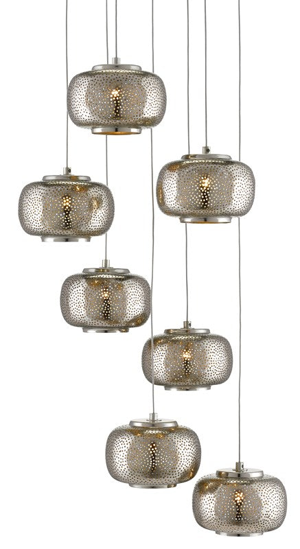 Currey and Company - Pepper 7-Light Multi-Drop Pendant