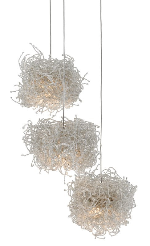 Currey & Company Birds Nest 3 Light Multi Drop Pendant
