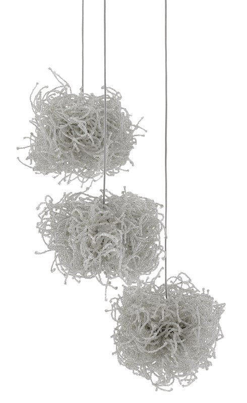 Currey & Company Birds Nest 3 Light Multi Drop Pendant