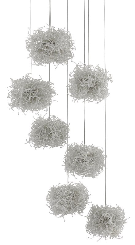 Currey and Company - Birds Nest 7-Light Multi-Drop Pendant