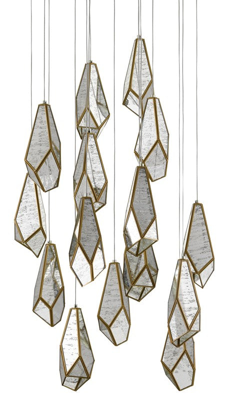 Currey and Company - Glace Round  15-Light Multi-Drop Pendant